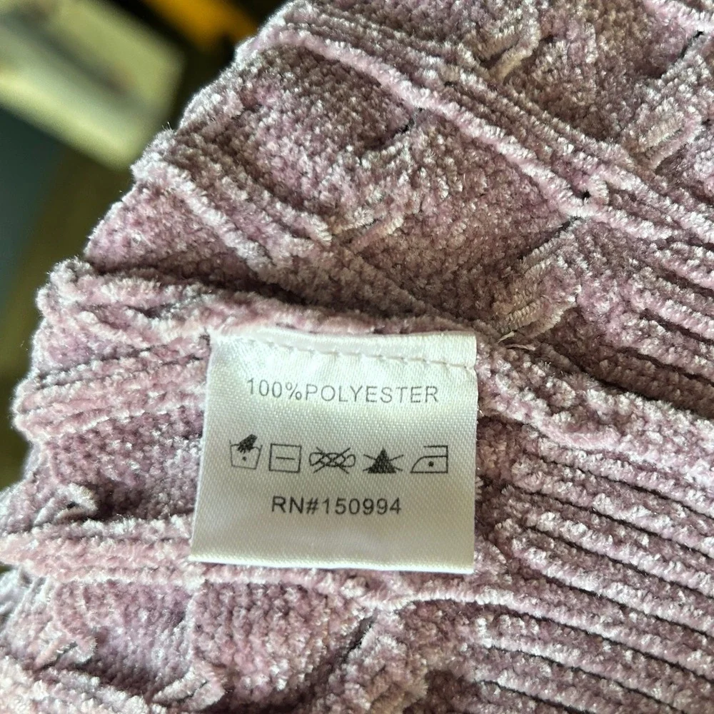 Cropped Cable Knit Sweater Dusty‎ Rose Pink Chenille Cozy Womens Small